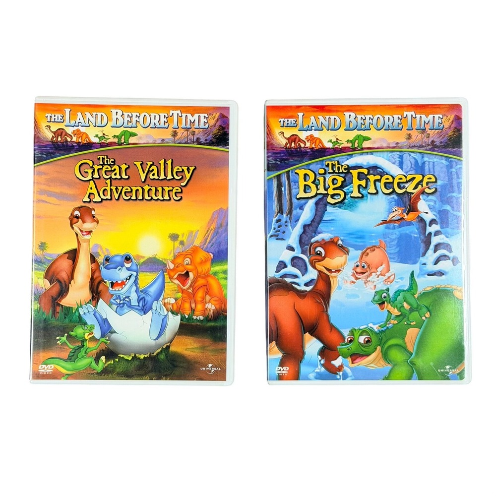 Universal The Land Before Time DVD Lot 2 The Big Freeze Great Valley Adventure